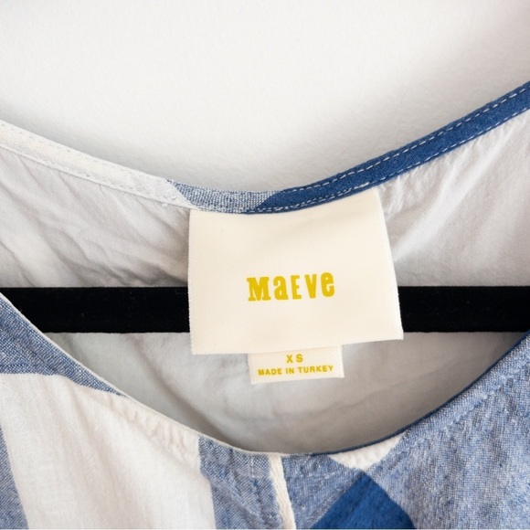 Maeve Anthropologie Cotton and Linen Asymmetrical Belted Gingham Midi Dress - Picture 11 of 15